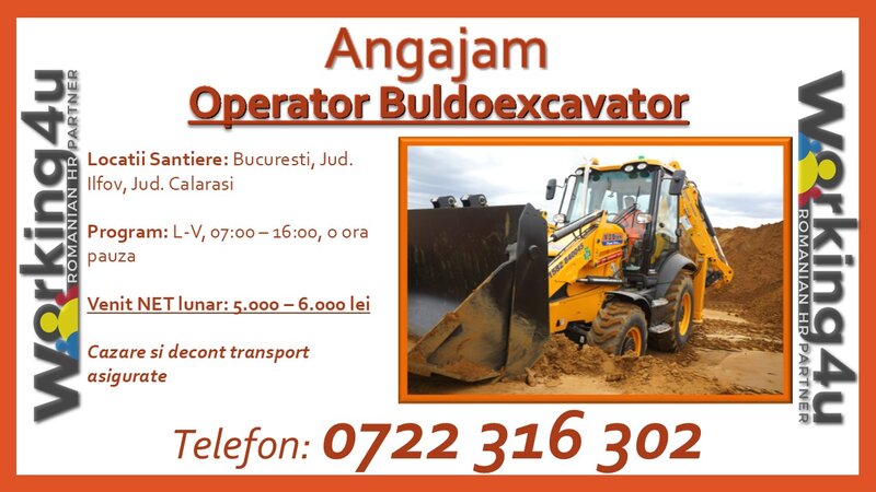Operator buldoexcavator